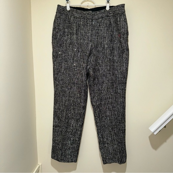 WOMENS TALBOTS HAMPSHIRE ANKLE LENGTH WITH SEQUIN TWEED PARTY NYE PANTS SIZE: 14 - Picture 2 of 15